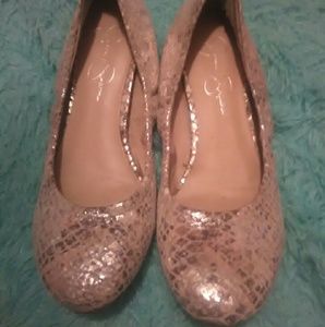 Size 7.5 Snake Skin Jessica Simpson Ballet Flats